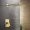Kibi Cube Pressure Balanced Single Function Shower System with Rough In Valve - Brushed Gold KSF411BG - alternate 2